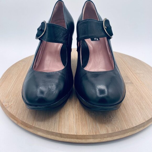 BeautiFeel Heels Womens 9 40 Black Leather Mary Jane Pumps Comfort - Picture 2 of 12